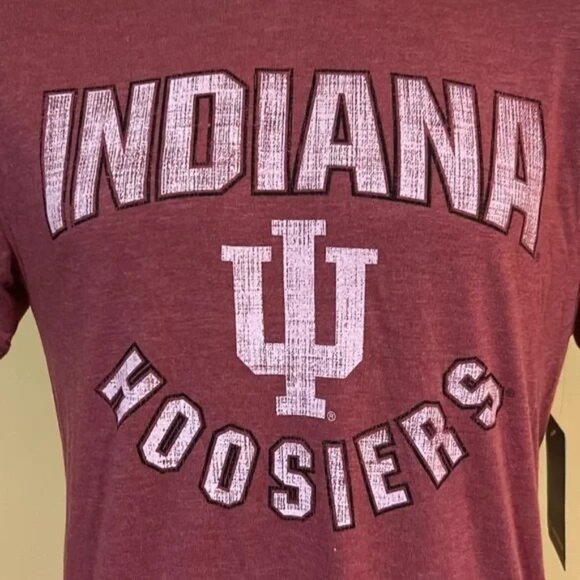 NEW Indiana Hoosiers Colosseum Virtual Reality Crew Neck Red T Shirt Men's L - Picture 3 of 4